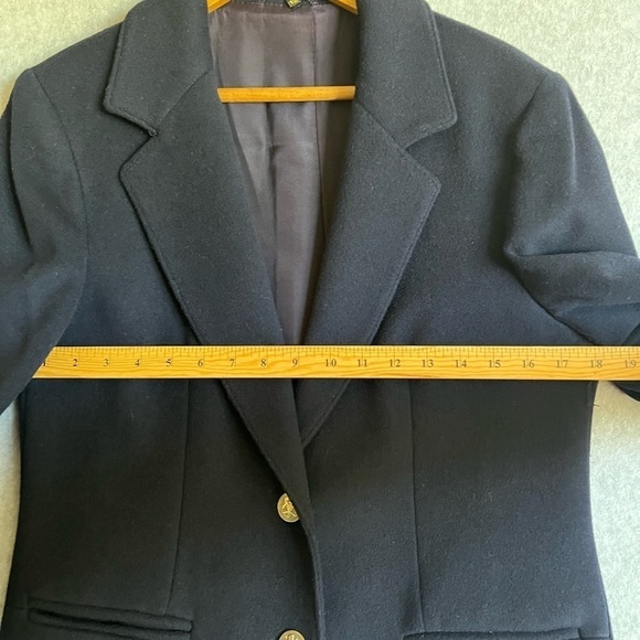Gleneagles of Scotland cashmere wool blazer size 12 navy blue - Picture 3 of 11